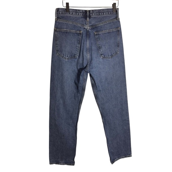 Agolde 90s Pinch Waist Jeans Size 27 100% Cotton Button Fly Distressed Hem - Picture 13 of 14